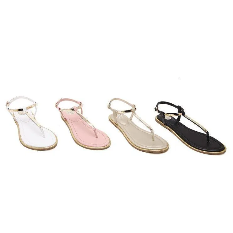 Womens Summer Flip Flops Faux Leather Sandals