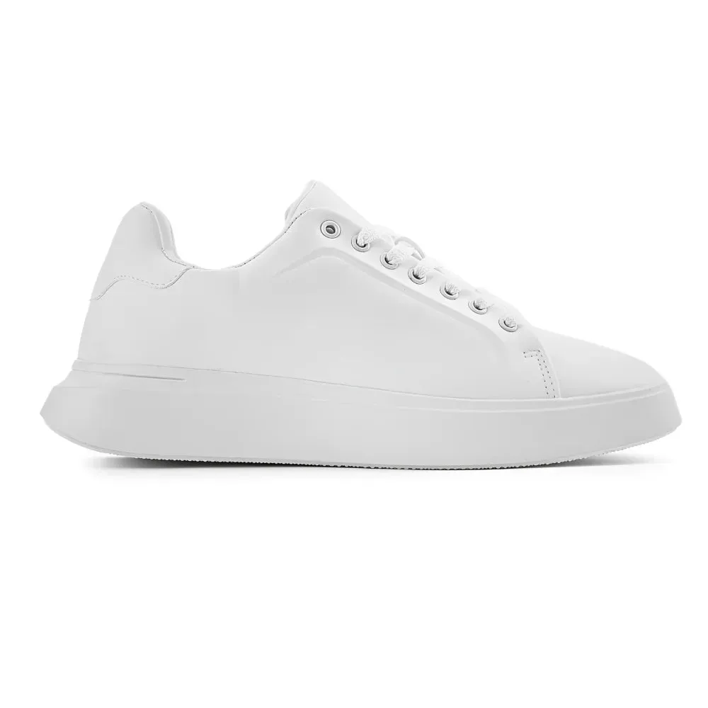 ZARA MONOCHROME CHUNKY 2 SOLE SNEAKERS - WHT