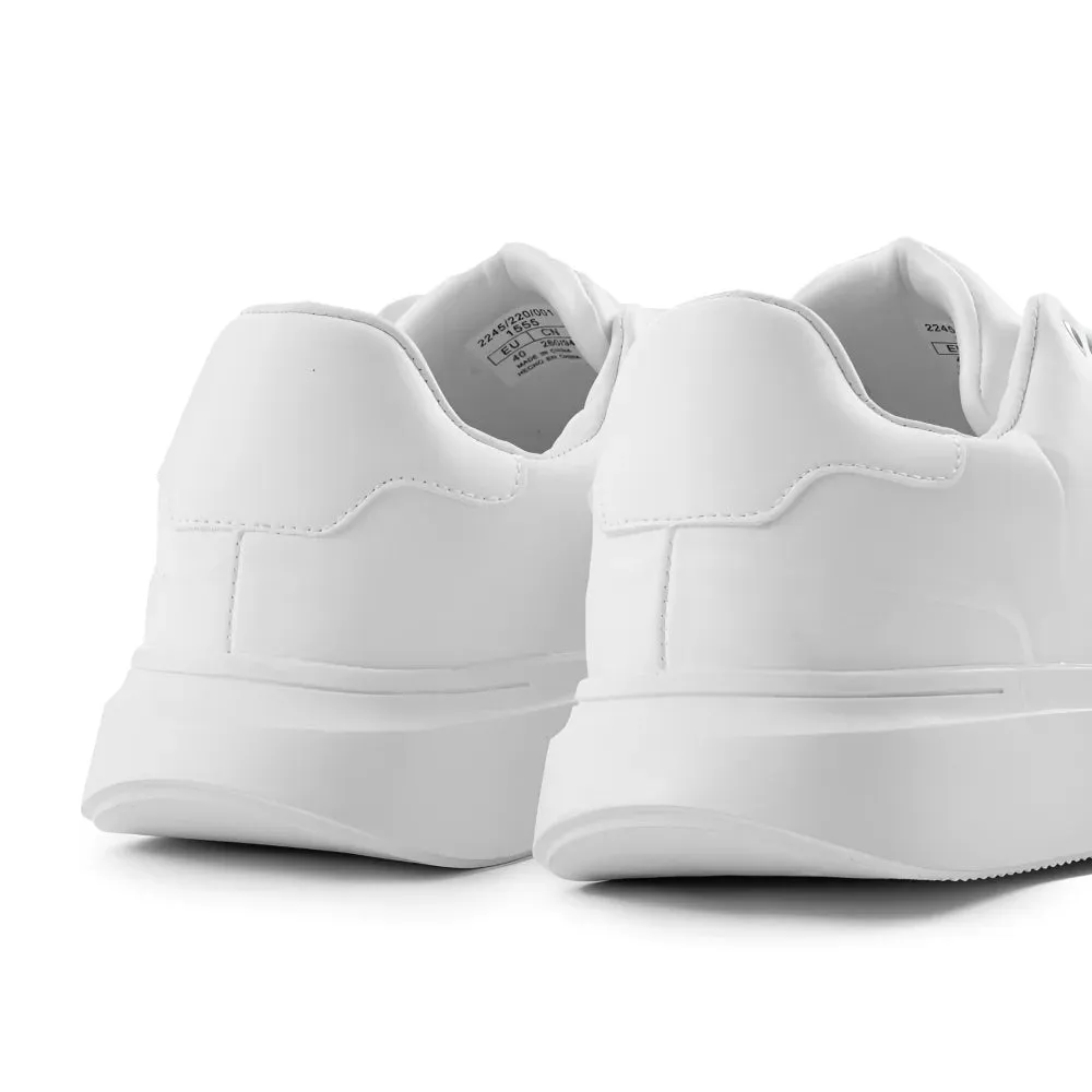 ZARA MONOCHROME CHUNKY 2 SOLE SNEAKERS - WHT